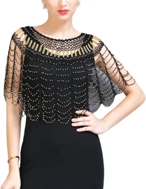 1920s Shawl Wrap Women Beaded Shawl Wrap Evening Cape Shawl for Evening Dresses Beaded Evening Cape Shawl o