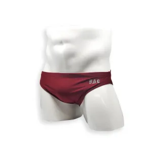 2 Inch Flat Front Swim Brief - Burgundy