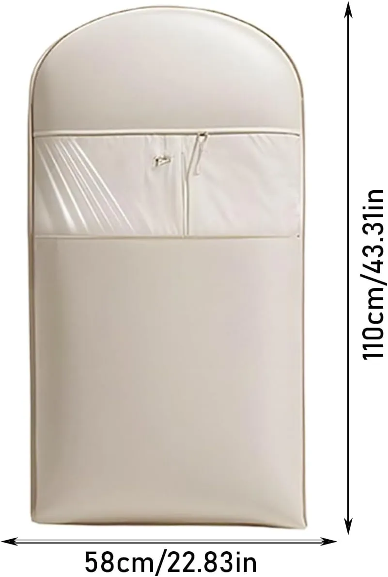 2 Pack Space Saving Hanging Garment Bag with SelfCompression Zipper, Down Coat Storage Bag Hanging Space Saver Closet Organizer, for Closet Storage