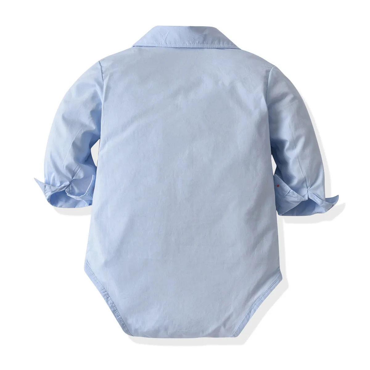2 Pieces Set Baby Boys Birthday Party Bow Rompers And Solid Color Jumpsuits Wholesale 21110943