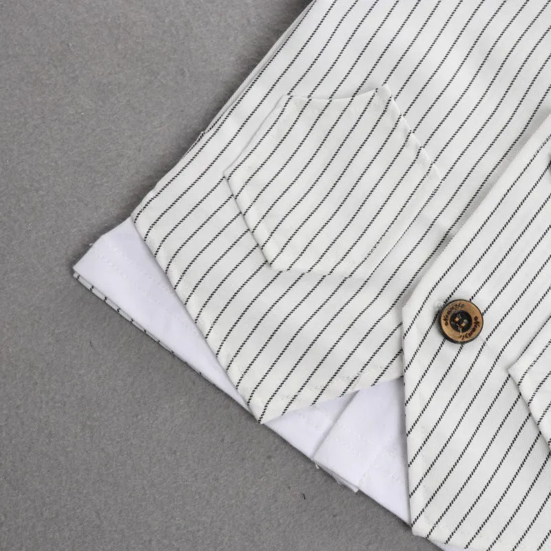 2 Pieces Set Baby Kid Boys Birthday Striped Color-blocking Bow Tops And Shorts Wholesale 22092014