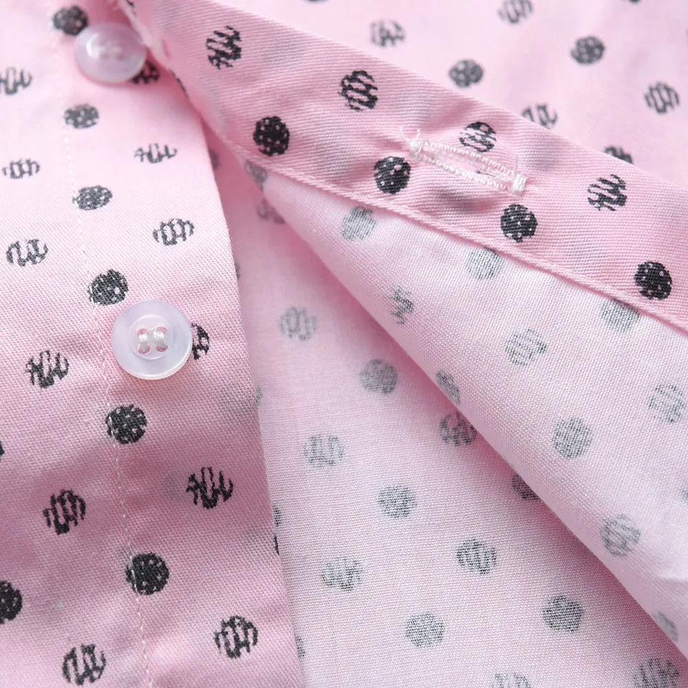 2 Pieces Set Baby Kid Boys Dressy Polka dots Bow Print Shirts And Solid Color Shorts Suits Wholesale 220526417