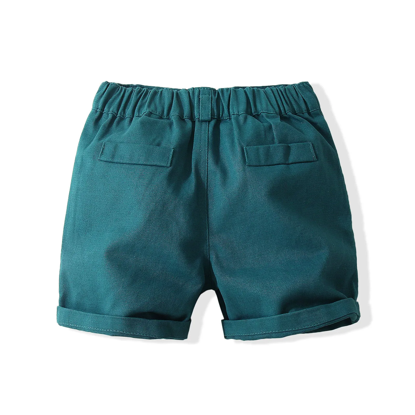 2 Pieces Set Baby Kid Boys Dressy Striped Bow Shirts And Solid Color Shorts Wholesale 220425284