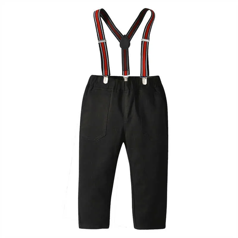 2 Pieces Set Baby Kid Boys Dressy Striped Bow Shirts And Suits Trousers Wholesale 211109433