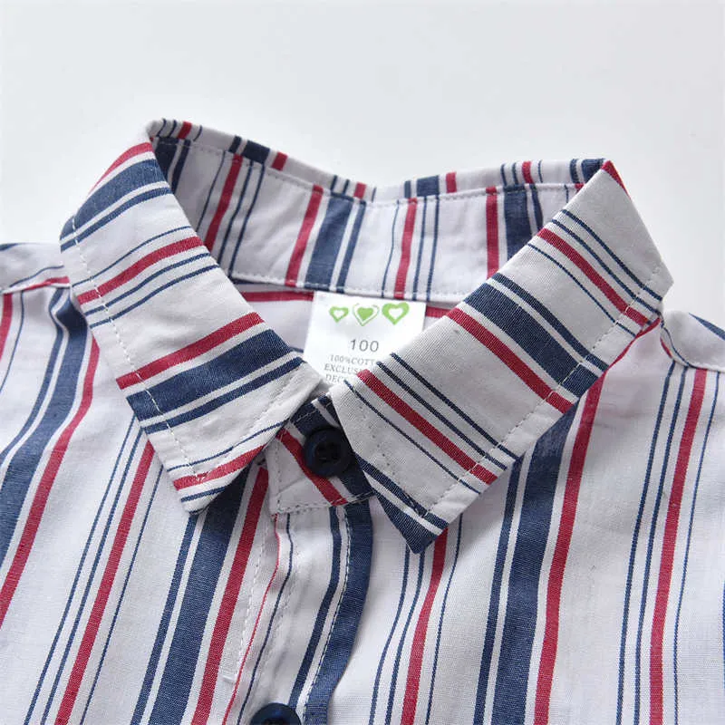 2 Pieces Set Baby Kid Boys Dressy Striped Bow Shirts And Suits Trousers Wholesale 211109433