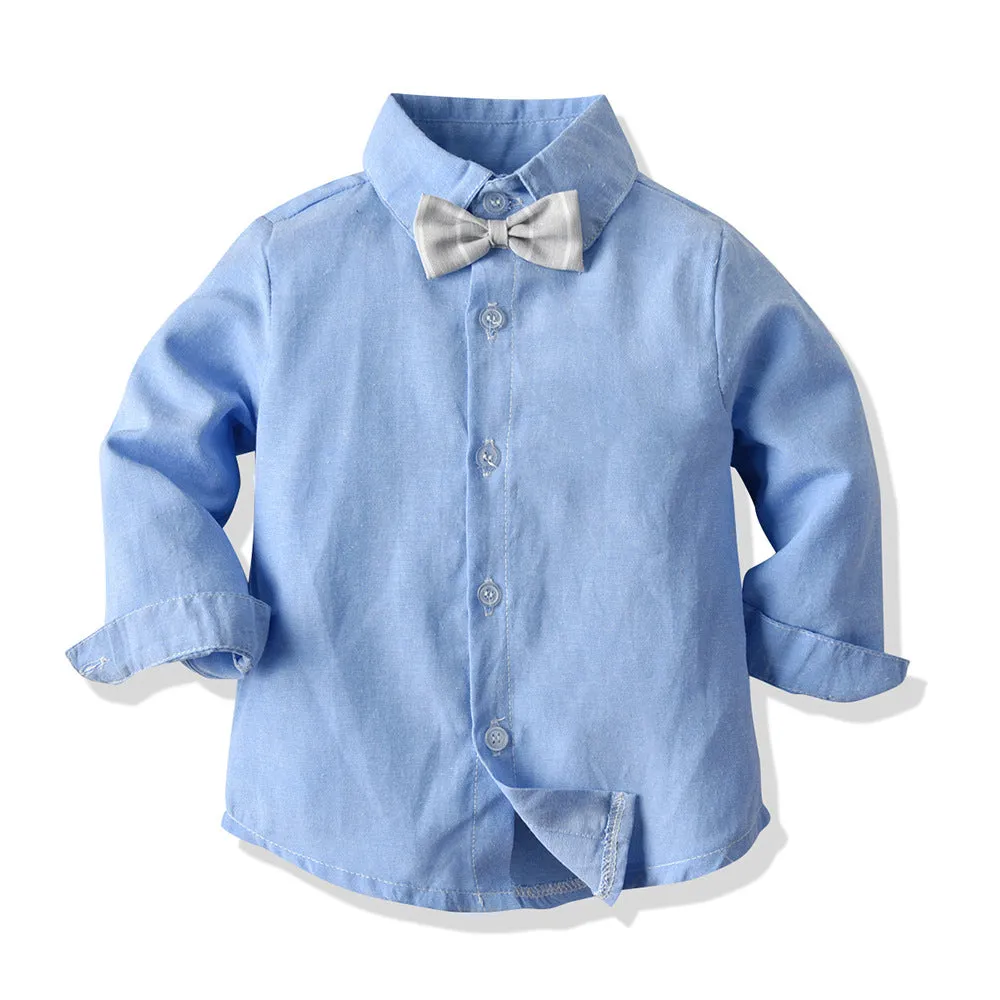 3 Pieces Set Baby Kid Boys Birthday Party Bow Shirts Striped Vests Waistcoats And Pants Wholesale 23041123