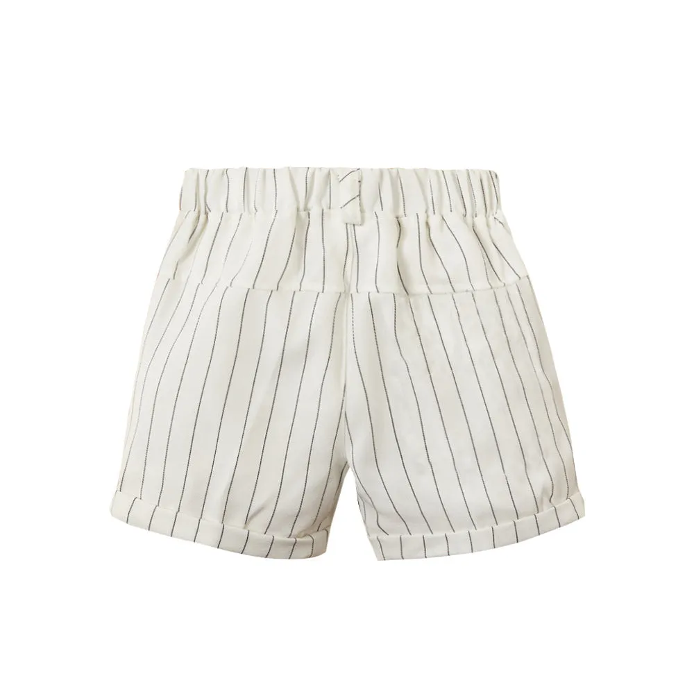 3 Pieces Set Baby Kid Boys Birthday Party Bow Shirts Striped Vests Waistcoats And Shorts Wholesale 220531244