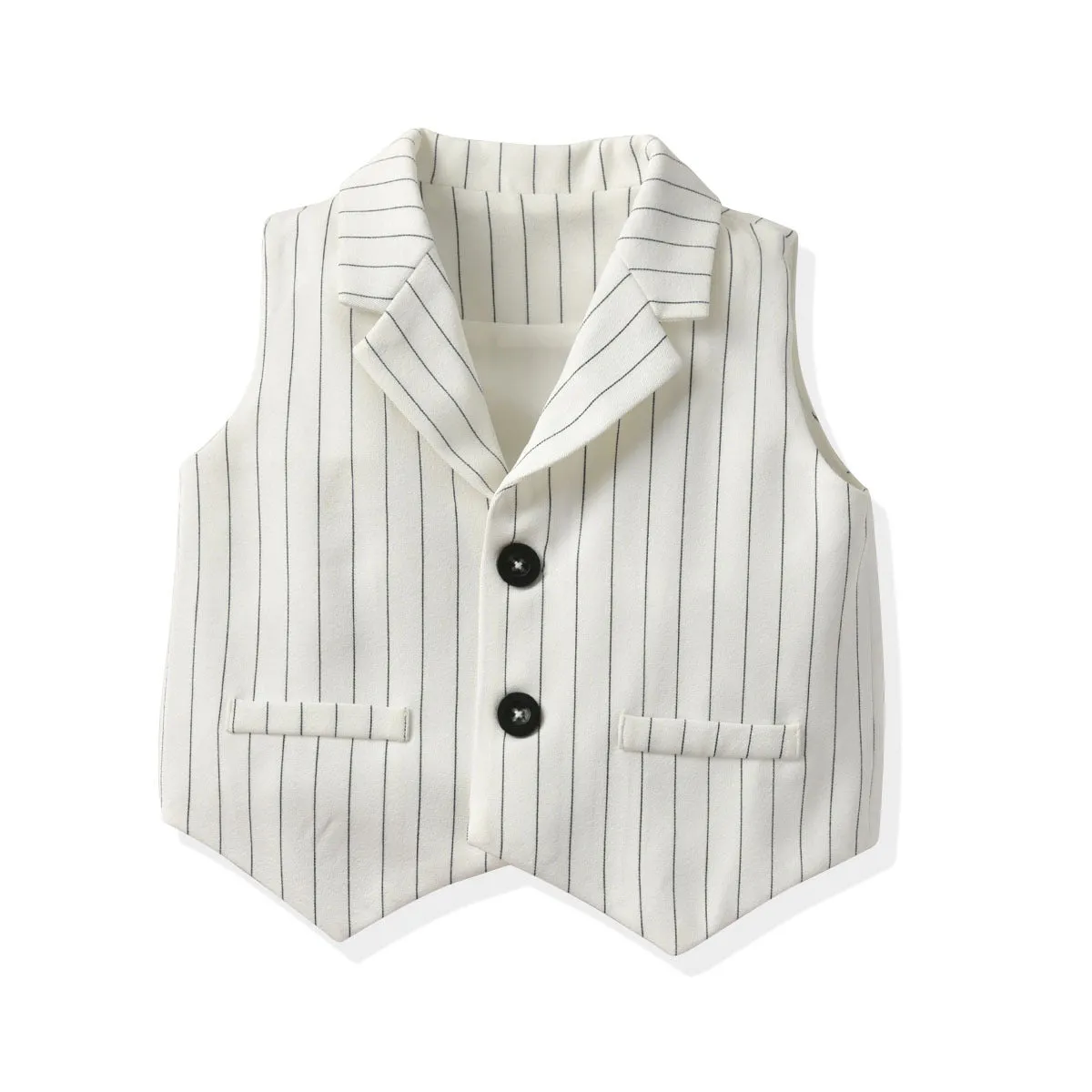 3 Pieces Set Baby Kid Boys Birthday Party Bow Shirts Striped Vests Waistcoats And Shorts Wholesale 220531244
