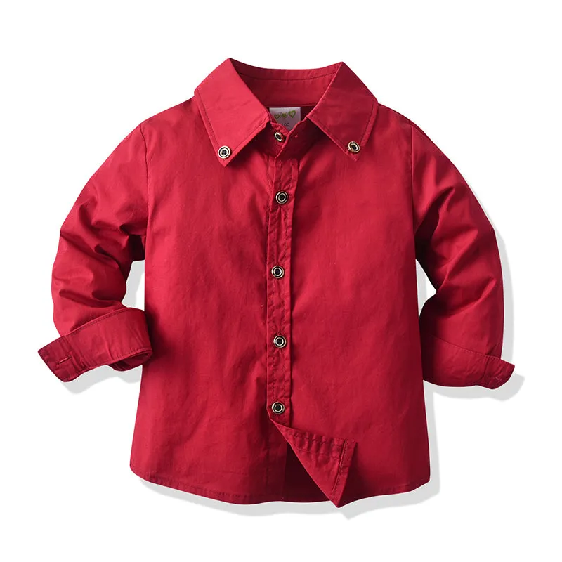 3 Pieces Set Baby Kid Boys Dressy Birthday Party Solid Color Bow Shirts And Striped Vests Waistcoats And Pants Suits Wholesale 211109297