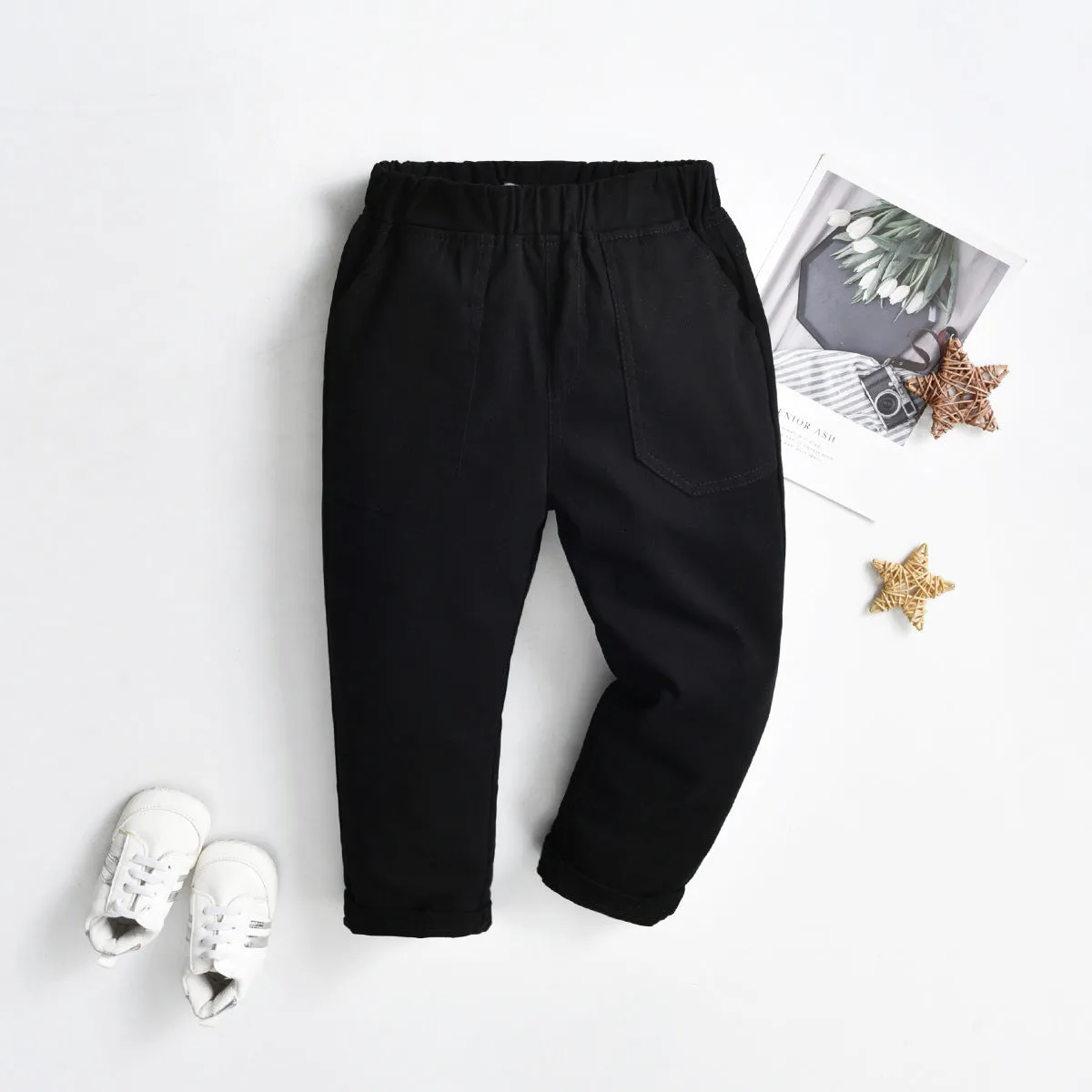 3 Pieces Set Baby Kid Boys Striped Bow Shirts Solid Color Pants And Crochet Sweaters Wholesale 211109284