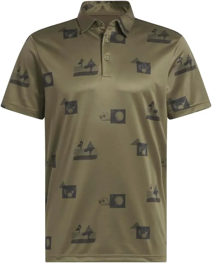 adidas Men's Allover Printed Golf Polo Shirt
