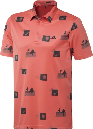 adidas Men's Allover Printed Golf Polo Shirt