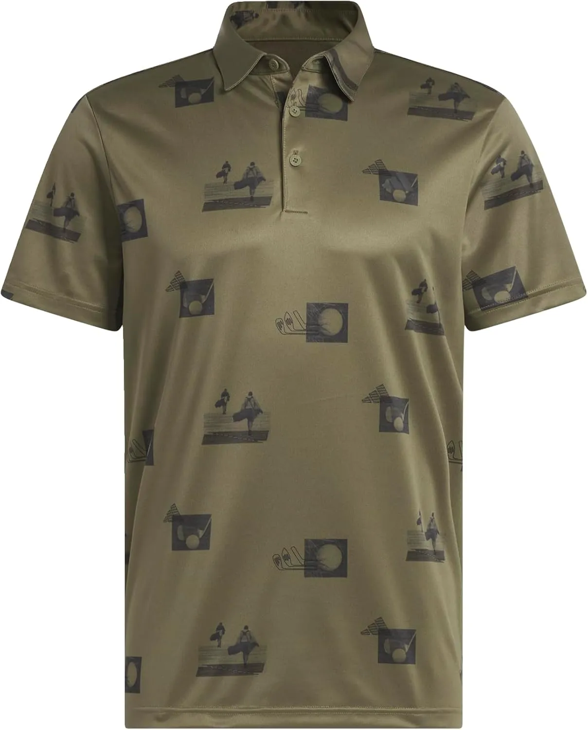 adidas Men's Allover Printed Golf Polo Shirt
