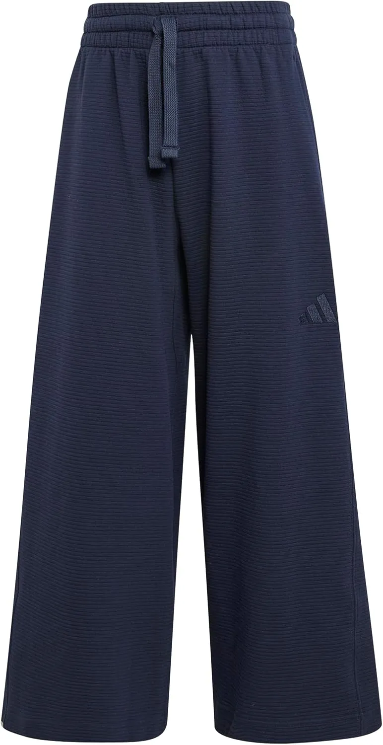 adidas Women's All Szn Ribbed 7/8 Length Wide Leg Pants