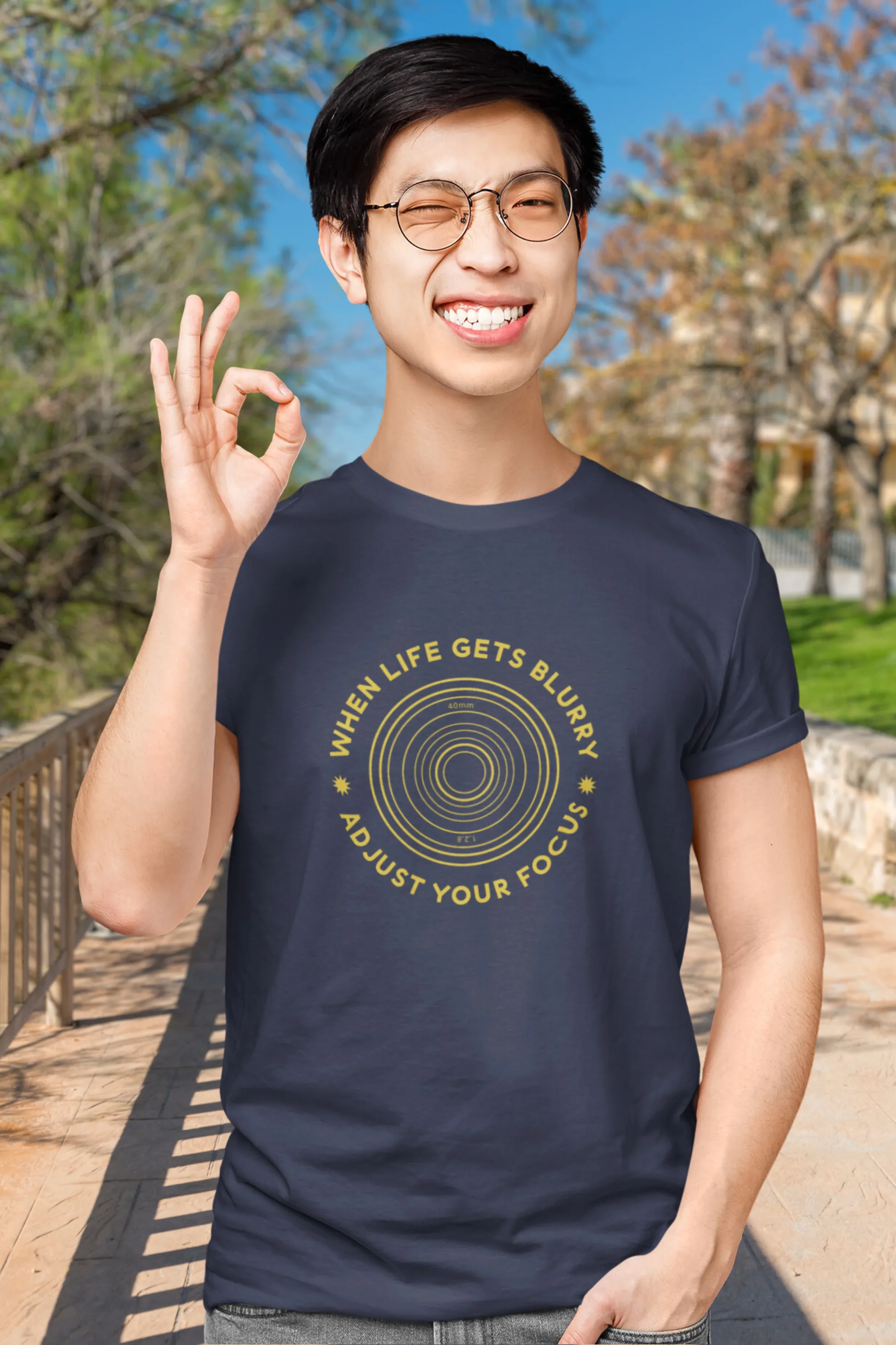 Adjust Your Focus Printed T-shirt for men