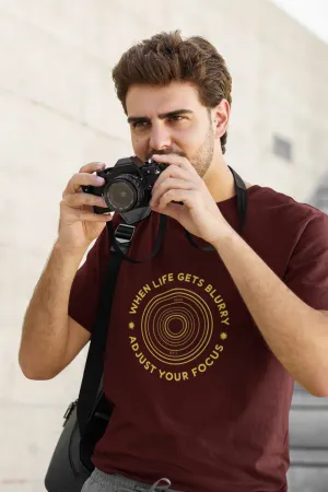 Adjust Your Focus Printed T-shirt for men