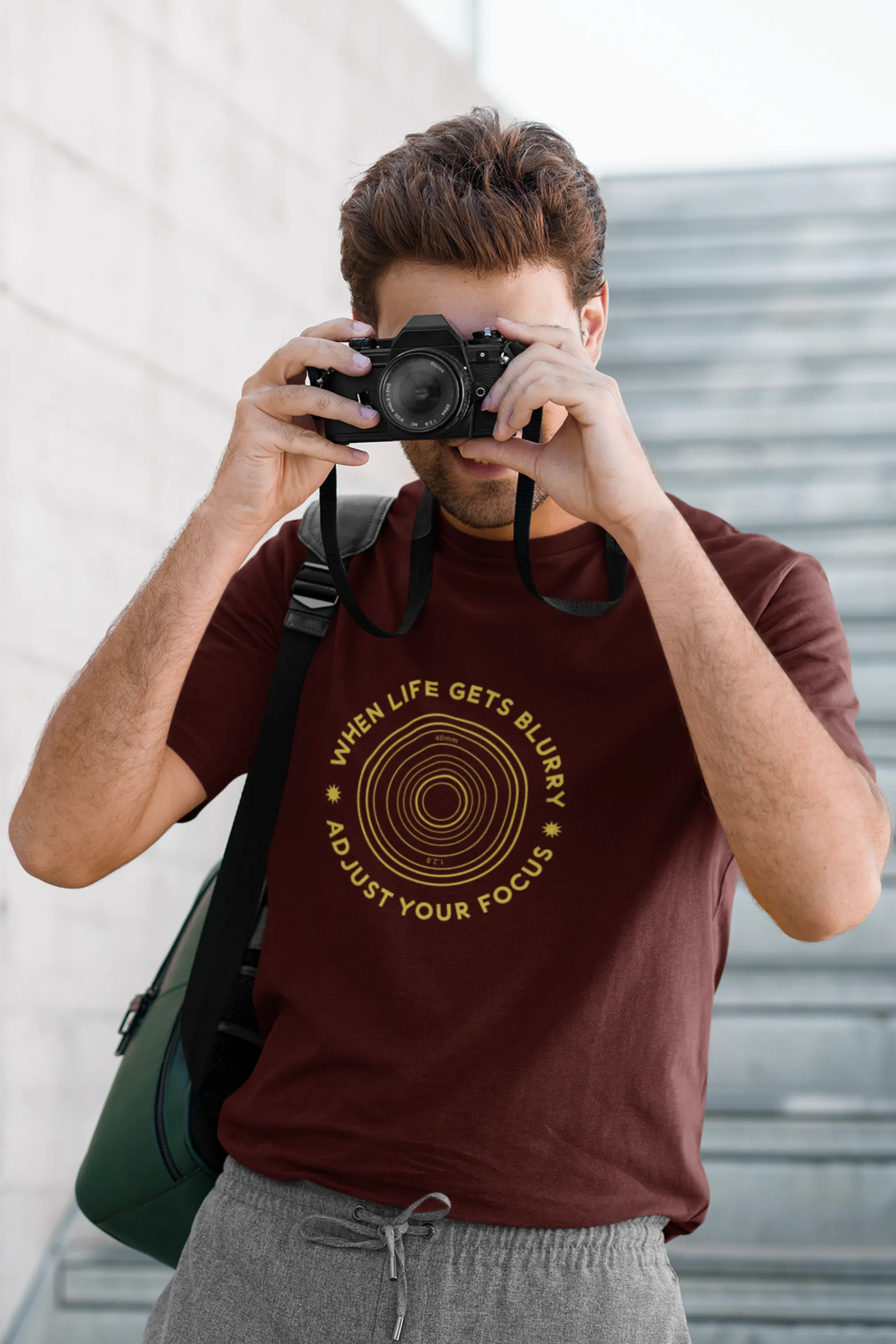Adjust Your Focus Printed T-shirt for men