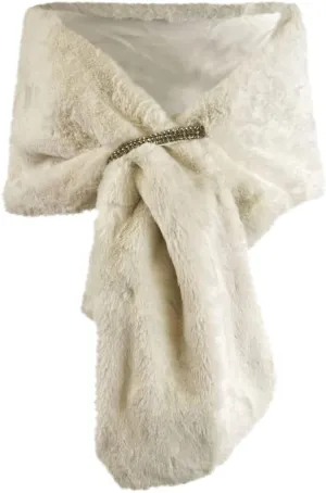 Adrianna Papell womens Faux Fur Wrap