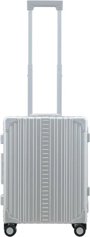 All Aluminum Lightweight 21" International Carry-On Hardside Luggage with Durable Hardshell, TSA Approved Heavy Duty Spinner Wheels, Rolling Travel Bag for Airplane, Premium Suitcase (Platinum)