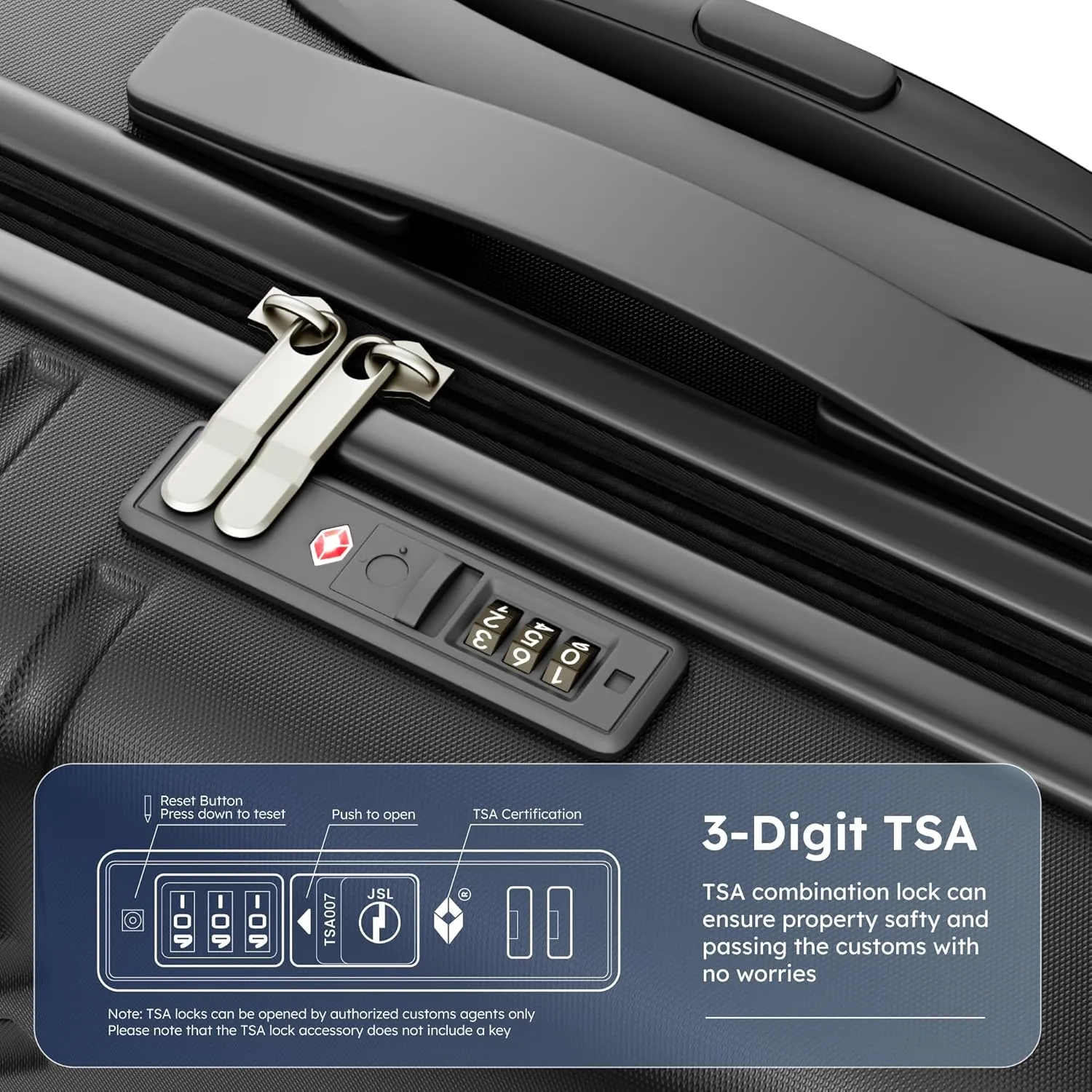 ALPHA CAMP 20-inch Carry On Luggage Airline Approved - PC ABS Lightweight Suitcase with Built-in TSA LockHard-shell Durable Rolling Luggage with USB Port