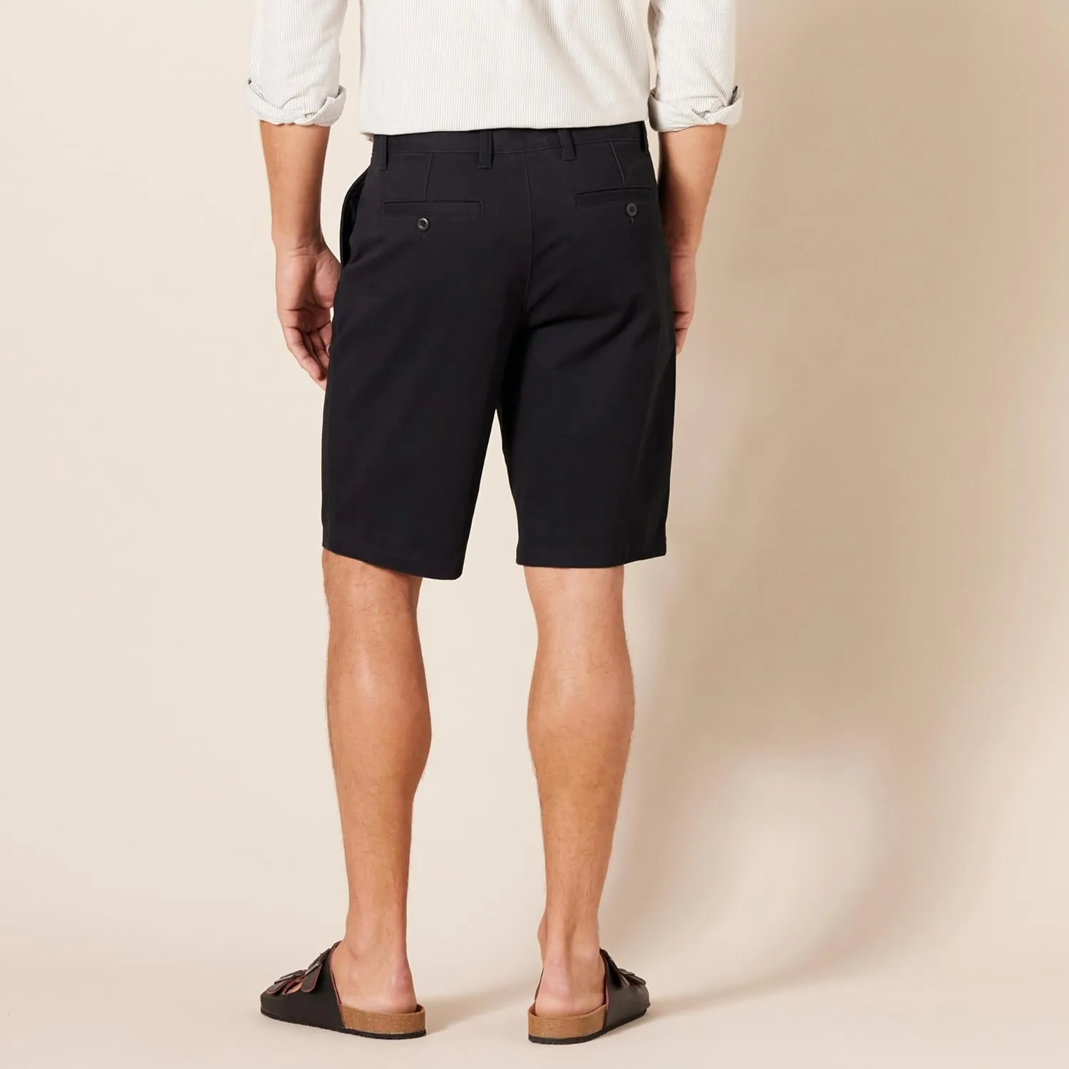 Amazon Essentials Men's Slim-Fit 11" Flat-Front Comfort Stretch Chino Short