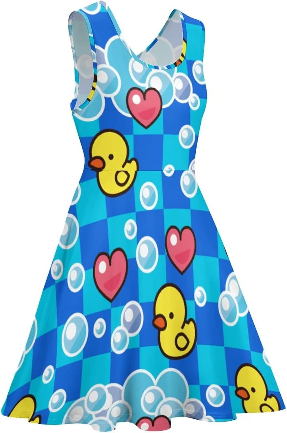 AMRANDOM Womens Summer Sundress Hawaii Beach Sleeveless Dress, XS-5XL
