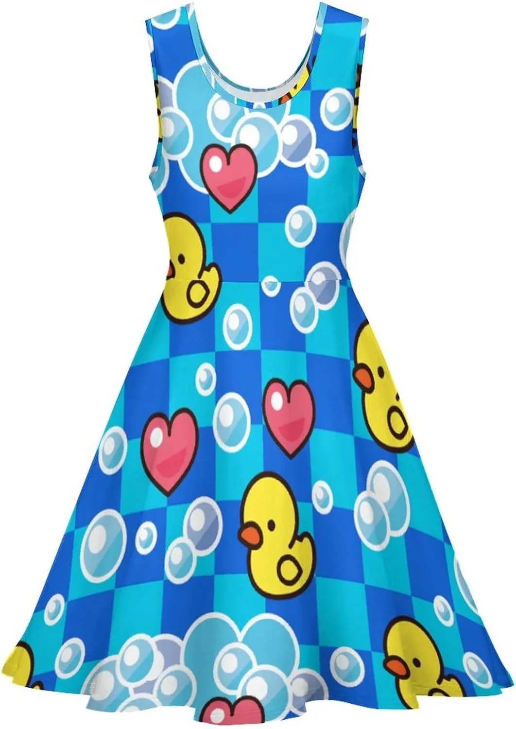 AMRANDOM Womens Summer Sundress Hawaii Beach Sleeveless Dress, XS-5XL