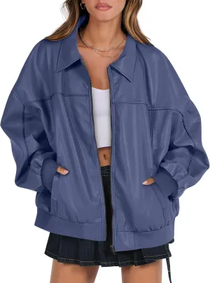 ANRABESS Womens Oversized Leather Jackets Faux Suede Fall Fashion Motorcycle Coats Winter Outfits Clothes 2025