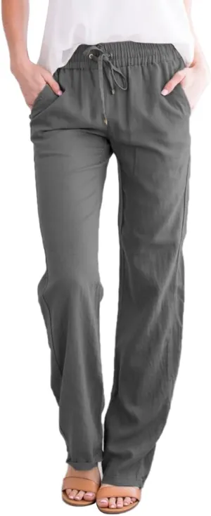 Aopwsrlyi Women's Wide Leg Sweatpants Casual Drawstring Elastic High Waist Loose Sweat Pants Trousers with Pockets