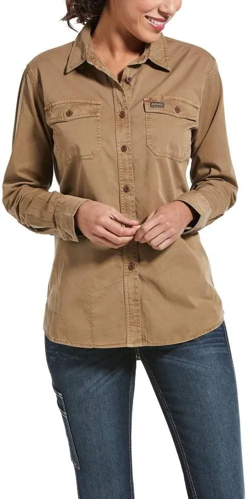 Ariat Women's Rebar Washed Twill Work Shirt