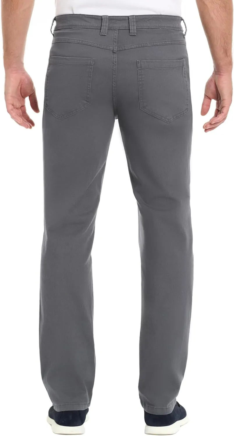 Arrow Men's Heritage Twill 5-Pocket Pant, Straight Leg Fit, Cotton Blend Fabric
