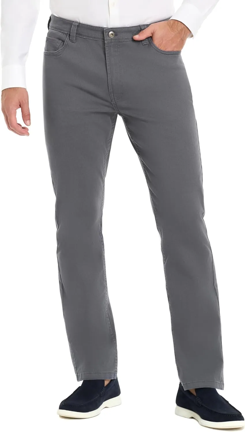 Arrow Men's Heritage Twill 5-Pocket Pant, Straight Leg Fit, Cotton Blend Fabric