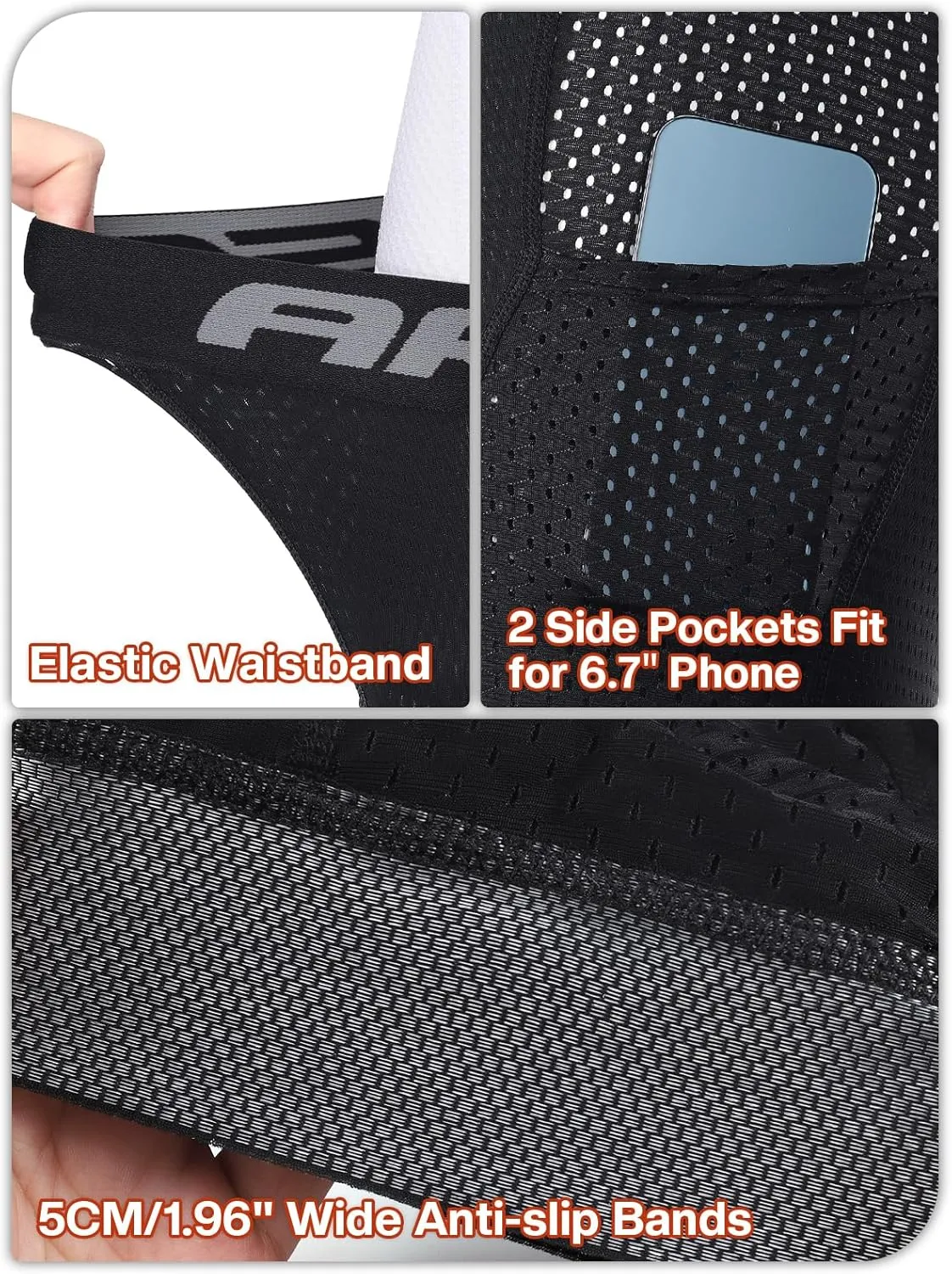 ARSUXEO Cycling Underwear Men With Pockets 4D Padded Bike Shorts Bicycle Biking Cycling Shorts