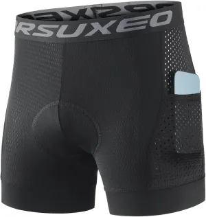 ARSUXEO Cycling Underwear Men With Pockets 4D Padded Bike Shorts Bicycle Biking Cycling Shorts