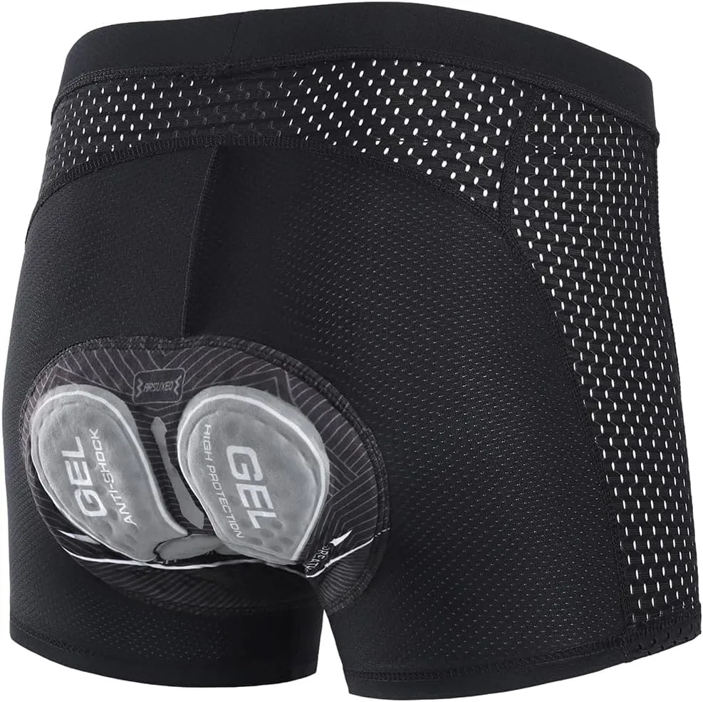 ARSUXEO Men's Cycling Underwear 4D Padded Bike Shorts Bicycle Biking Cycling Shorts with Padding Mountain Bike Liner