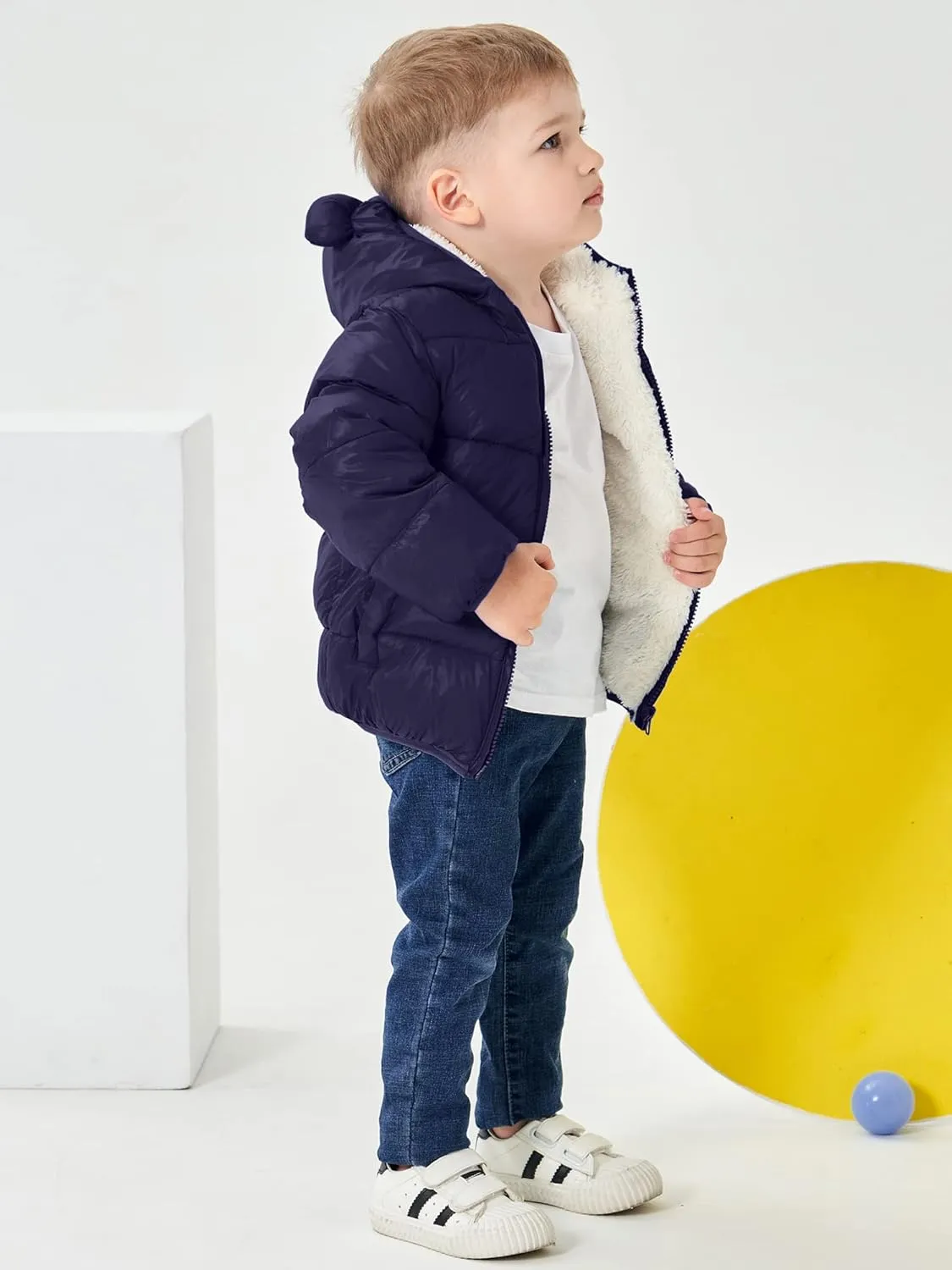 ARTMINE Baby Toddler Boys Girls Winter Down Coats with Hoods, 12M - 5Y