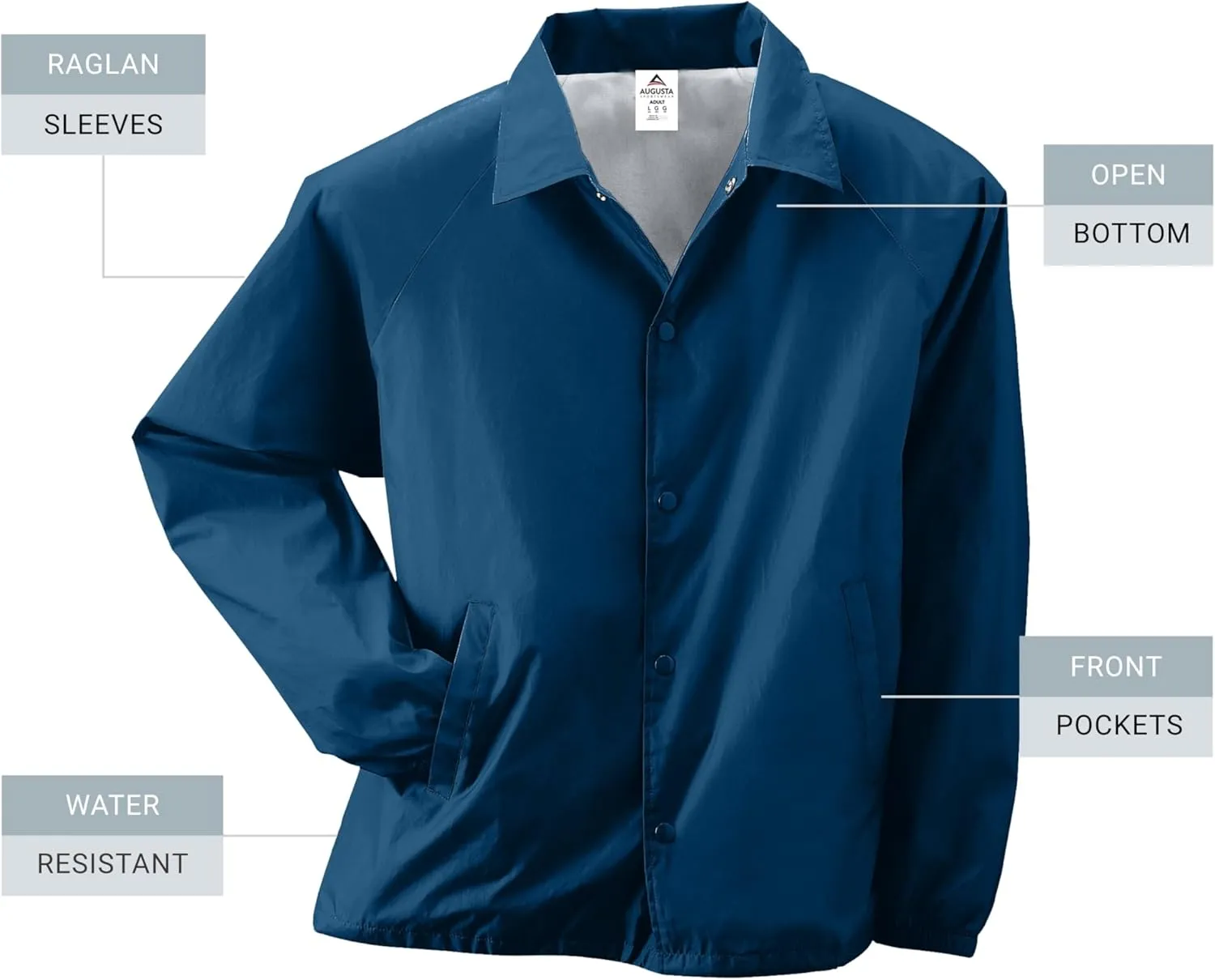 Augusta Sportswear Men's Nylon Coach's Jacket/Lined