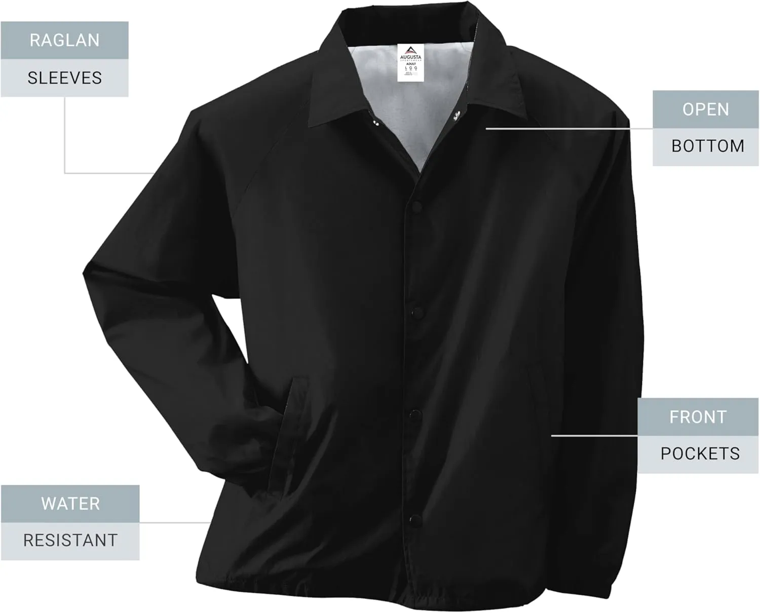 Augusta Sportswear Men's Nylon Coach's Jacket/Lined