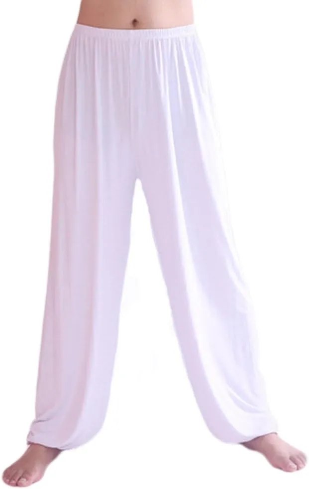 AvaCostume Men's Lightweight Loose Yoga Pants Elastic Waist Modal Yoga Harem Pants
