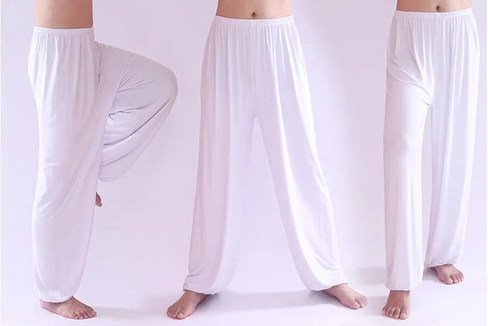 AvaCostume Men's Lightweight Loose Yoga Pants Elastic Waist Modal Yoga Harem Pants