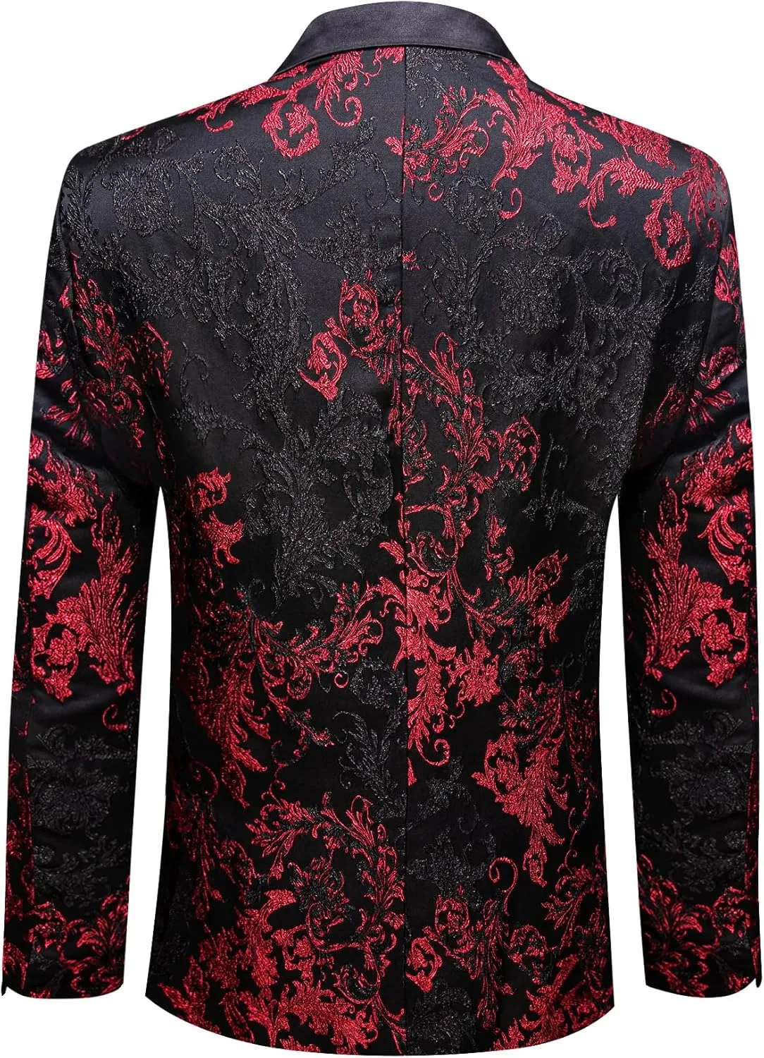 Barry. Wang Men's Sport Coats & Blazers Flower Suit Jacket 1 Button Paisley Tuxedo Mardi Gras Carnival Parade Gift