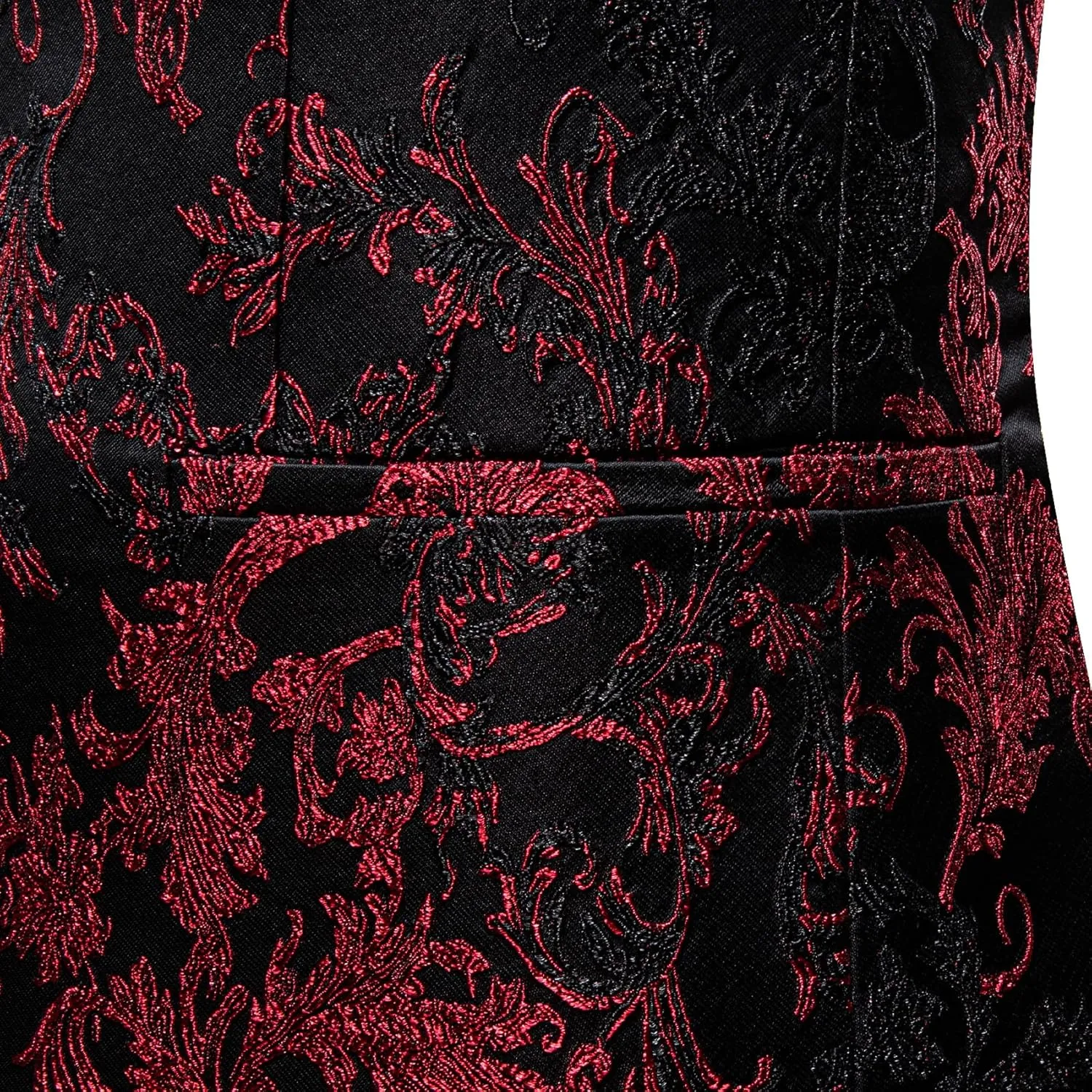 Barry. Wang Men's Sport Coats & Blazers Flower Suit Jacket 1 Button Paisley Tuxedo Mardi Gras Carnival Parade Gift