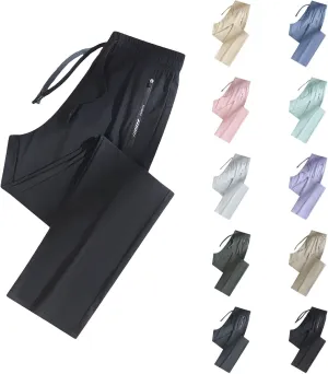 Beeswan Pants for Women Ultra Stretch High Waisted Joggers Pockets Breathable Quick Dry Comfy Fit Pants Active Unisex
