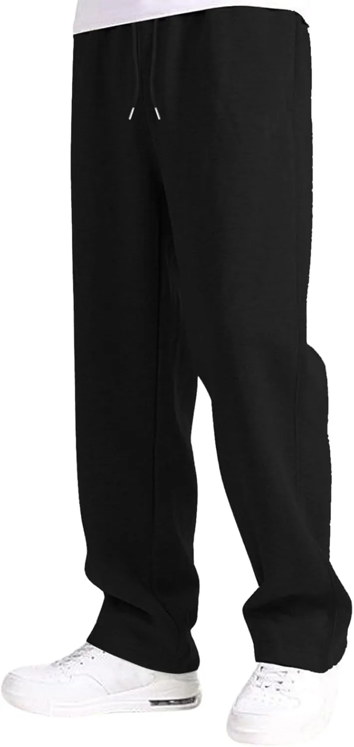 Black Cargo Pants Men Mens Oversized Cargo Pants Casual Drawstring Joggers Work Solid Color Sweatpants with Multi Pocket