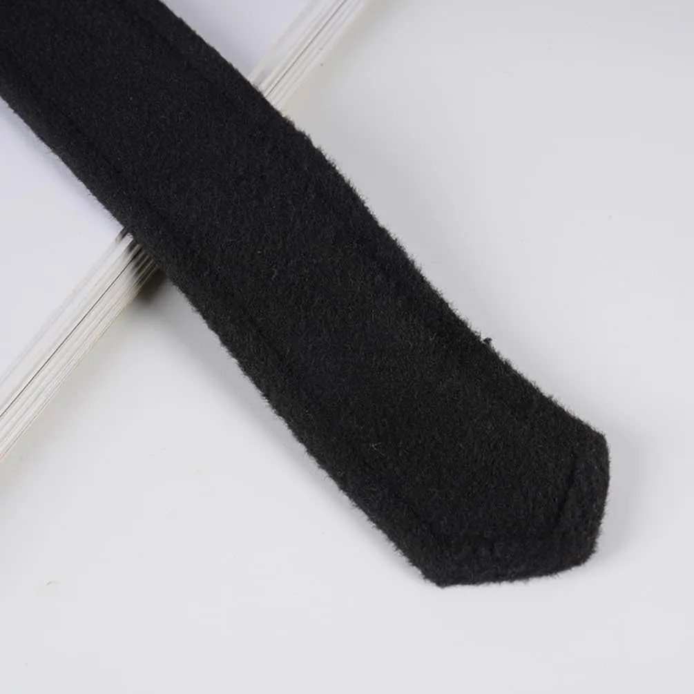 Black Tweed Coat Sleeve Band Faux Wool Cuff Straps Replacement for Winter Thick Trench Coat Jacket