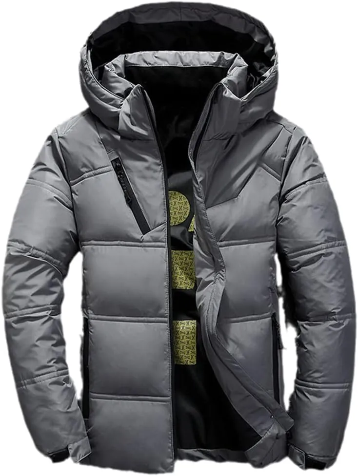 Bollrllr Men's Parka Jackets Winter CasuaLOutwear Hooded Warm Thick Jacket Men Fashion Cotton Padded Male Parka Coats