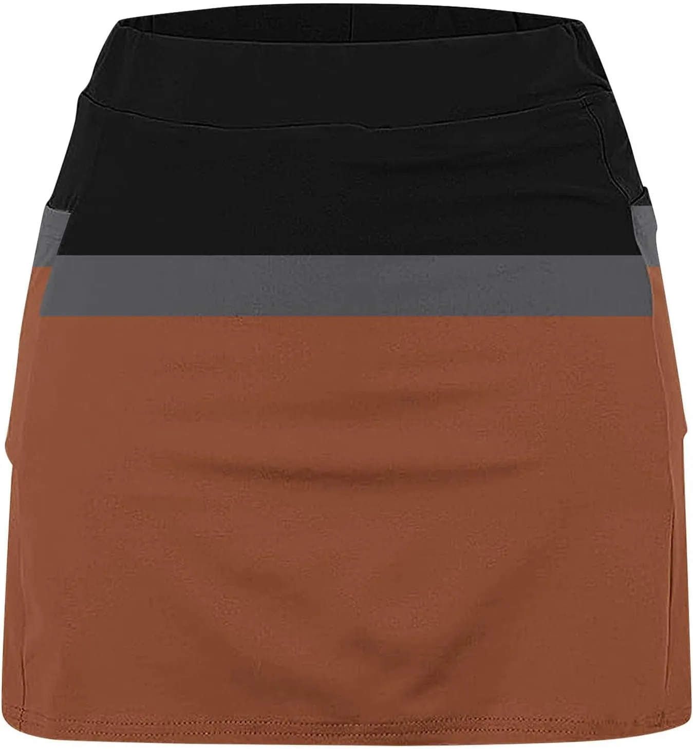 Borniu Womens Skorts with Pockets Tummy Control Plus Size Skorts Women High Waist Athletic Sports Pants Skirt Casual Shorts