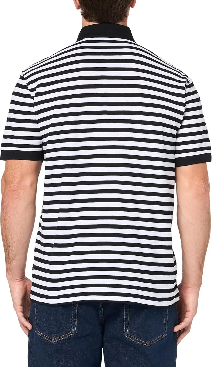 BOSS Men's Printed Cotton Short Sleeve Polo Shirt