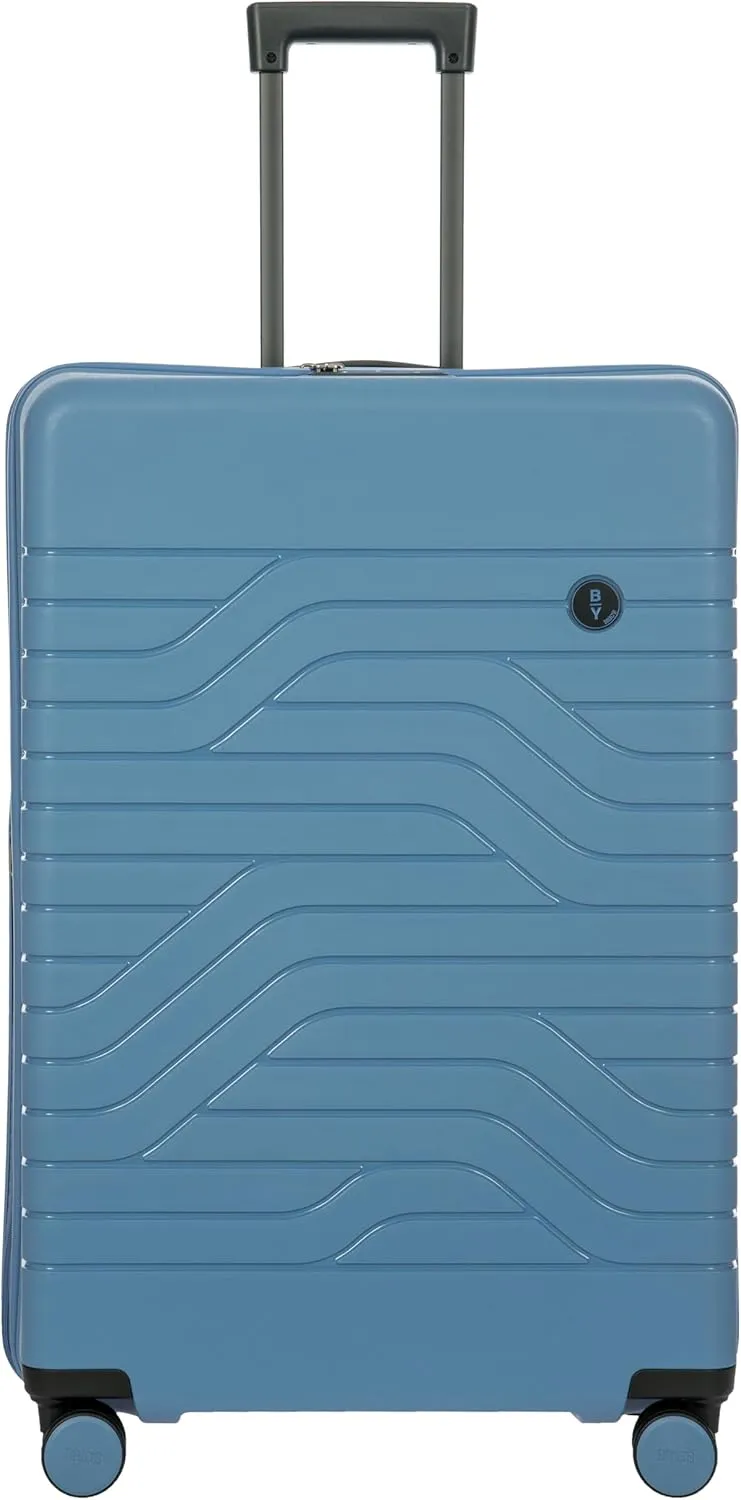 Bric's B|Y Ulisse Spinner Suitcase - 31" Inch Carry-On Luggage - Hard Exterior and TSA-Approved Lock - Grey Blue