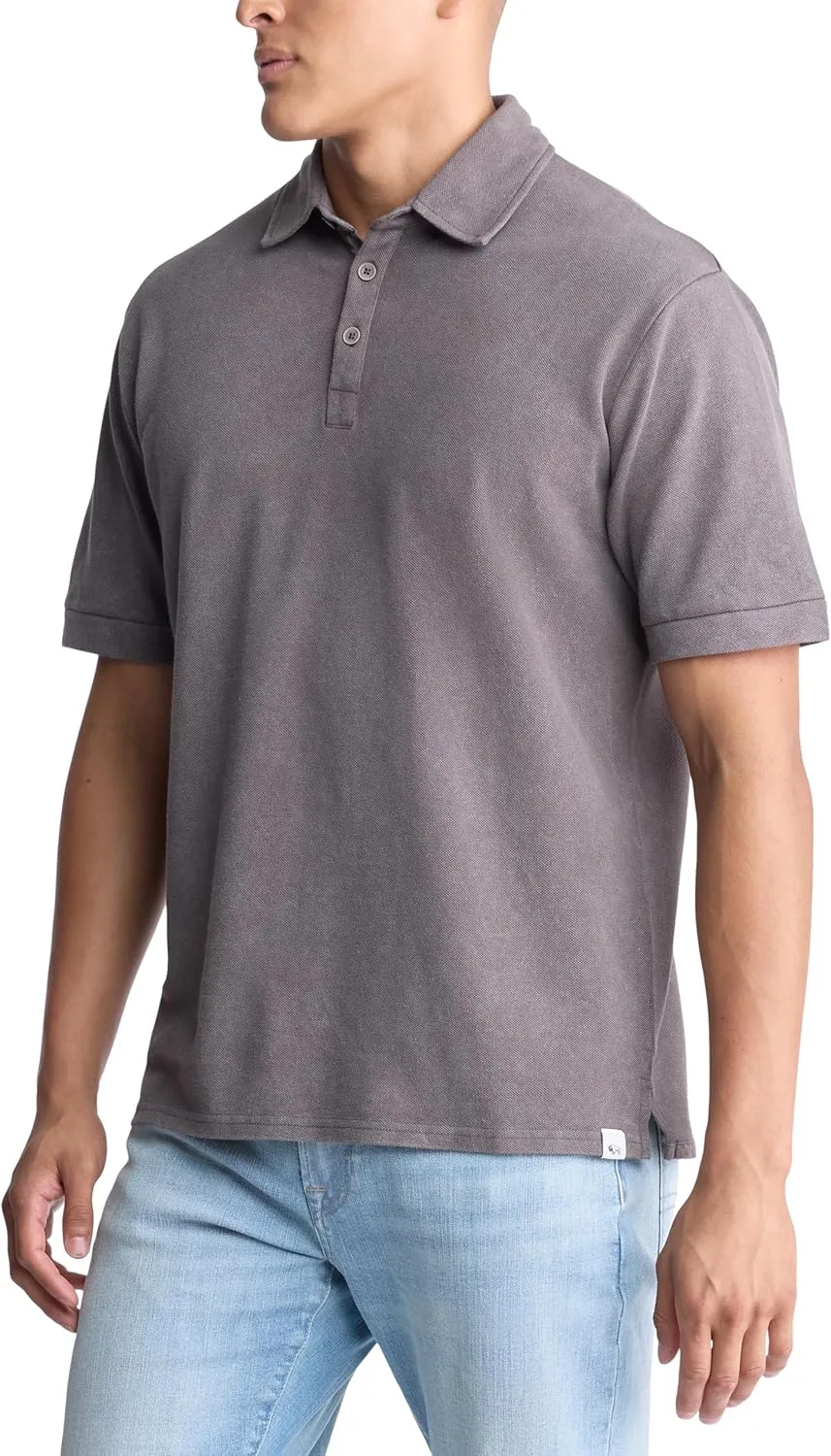Buffalo David Bitton Men's Short Sleeve Light Weight Pique Polo